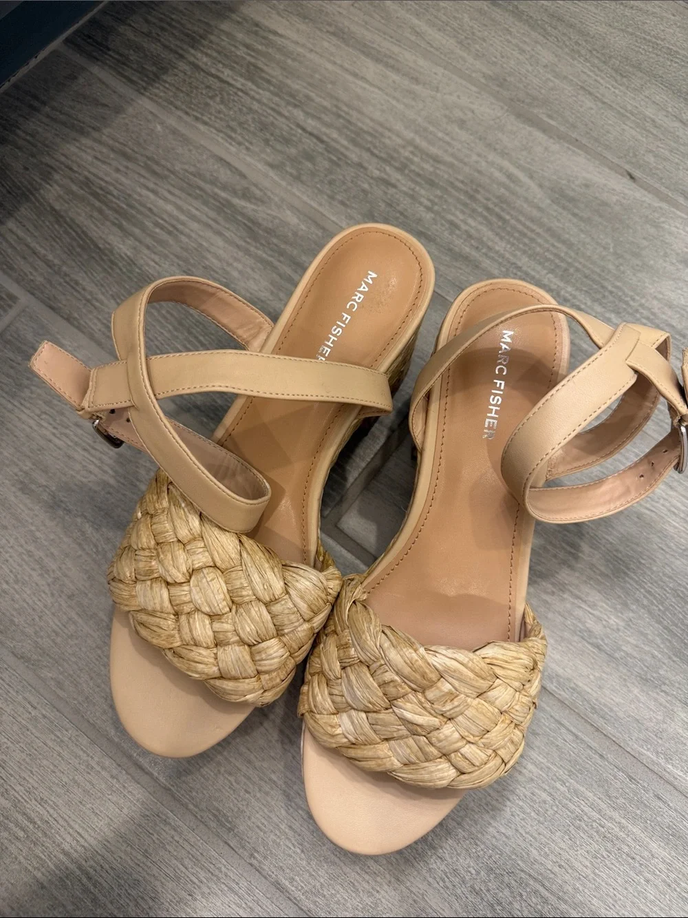 NWOT Marc Fisher Braided Espadrille Platform Sandal